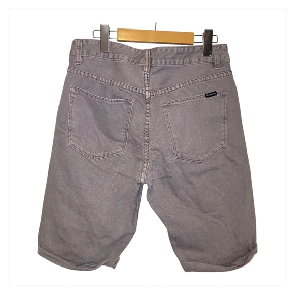 Elvis Presley Denim Bermuda Shorts Lavender Purple High Rise Cuffed Y2K Vintage - Picture 2 of 8